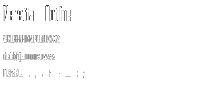 Neretta Outline font
